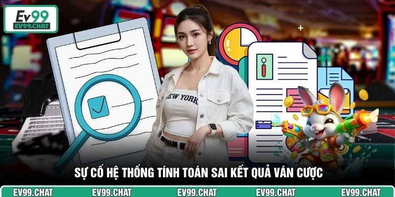 Sự cố hệ thống tính toán sai kết quả ván cược