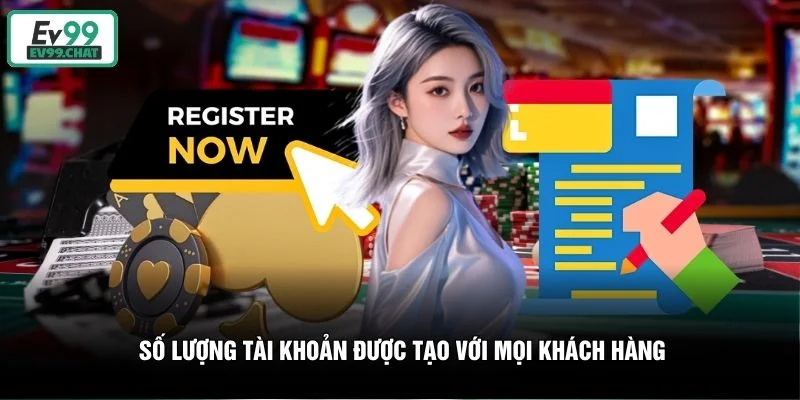 Số lượng tài khoản được tạo với mọi khách hàng Số lượng tài khoản được tạo với mọi khách hàng